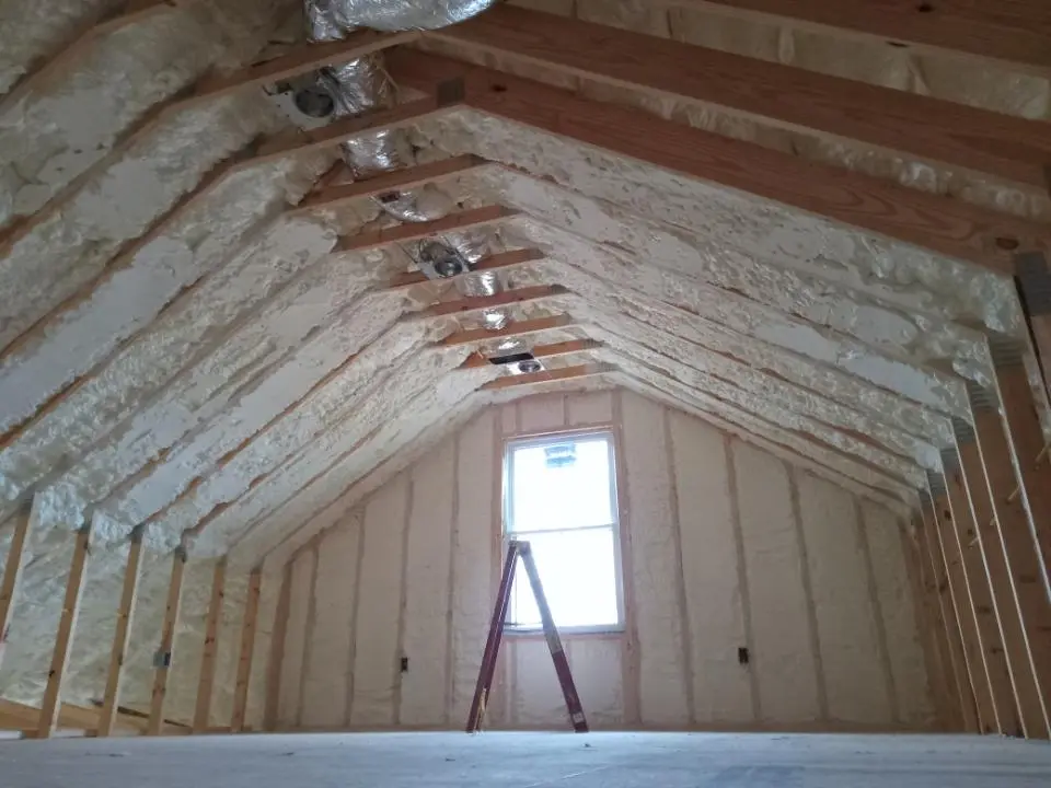 Spray foam roofing application for Crawl Space Insulation project in Fair Lawn